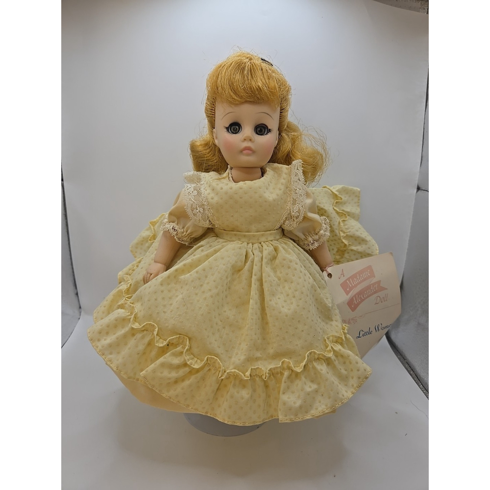 Madame Alexander Little Women Amy 11” Doll #1320 Yellow Dress VTG